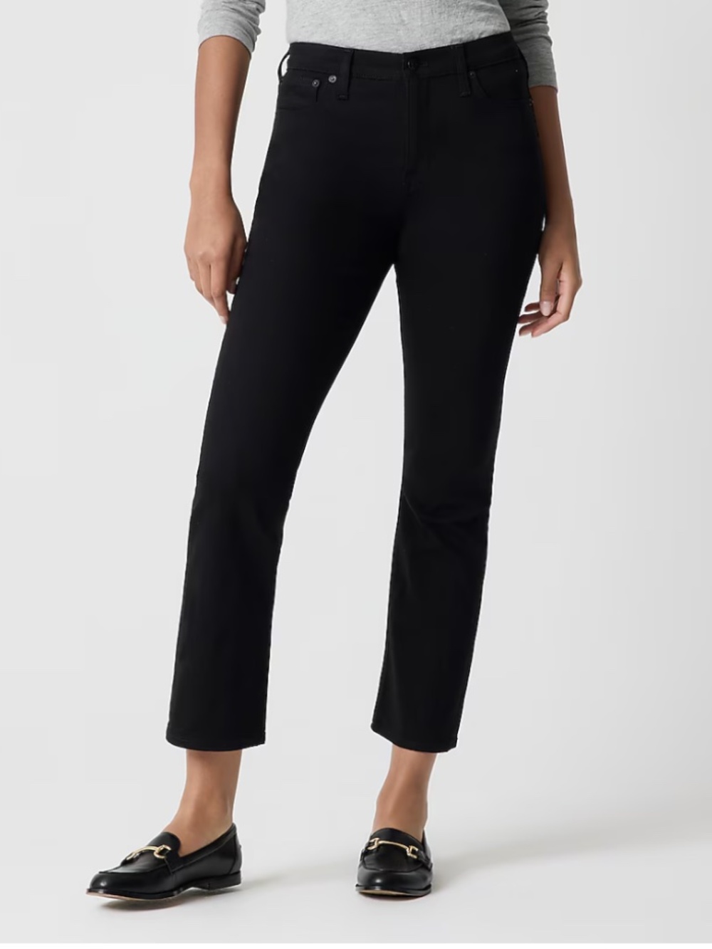 J Crew Flare crop black jean in all-day stretch 26 Petite